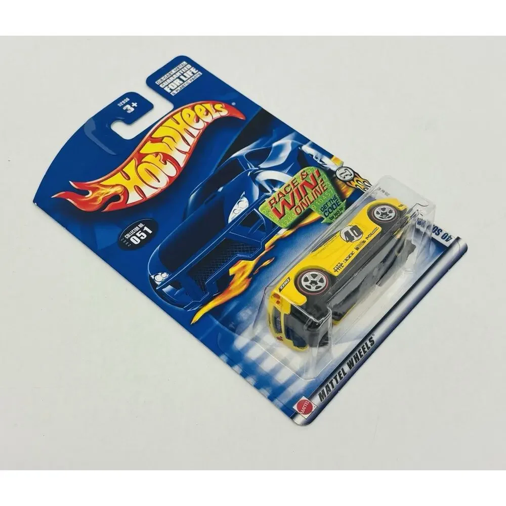 Hot Wheels Velocity X 40 Somethin' Yellow Red Line Wheels 52936 w/ Protector